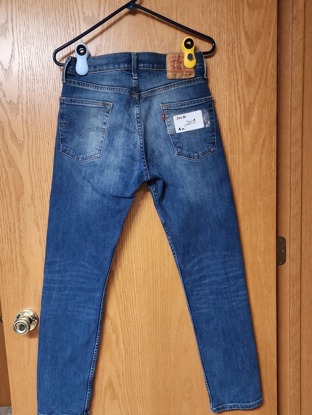 Levi's 513 Men's Slim Dark Blue Jeans - Faded Indigo 30x30 number 2013
